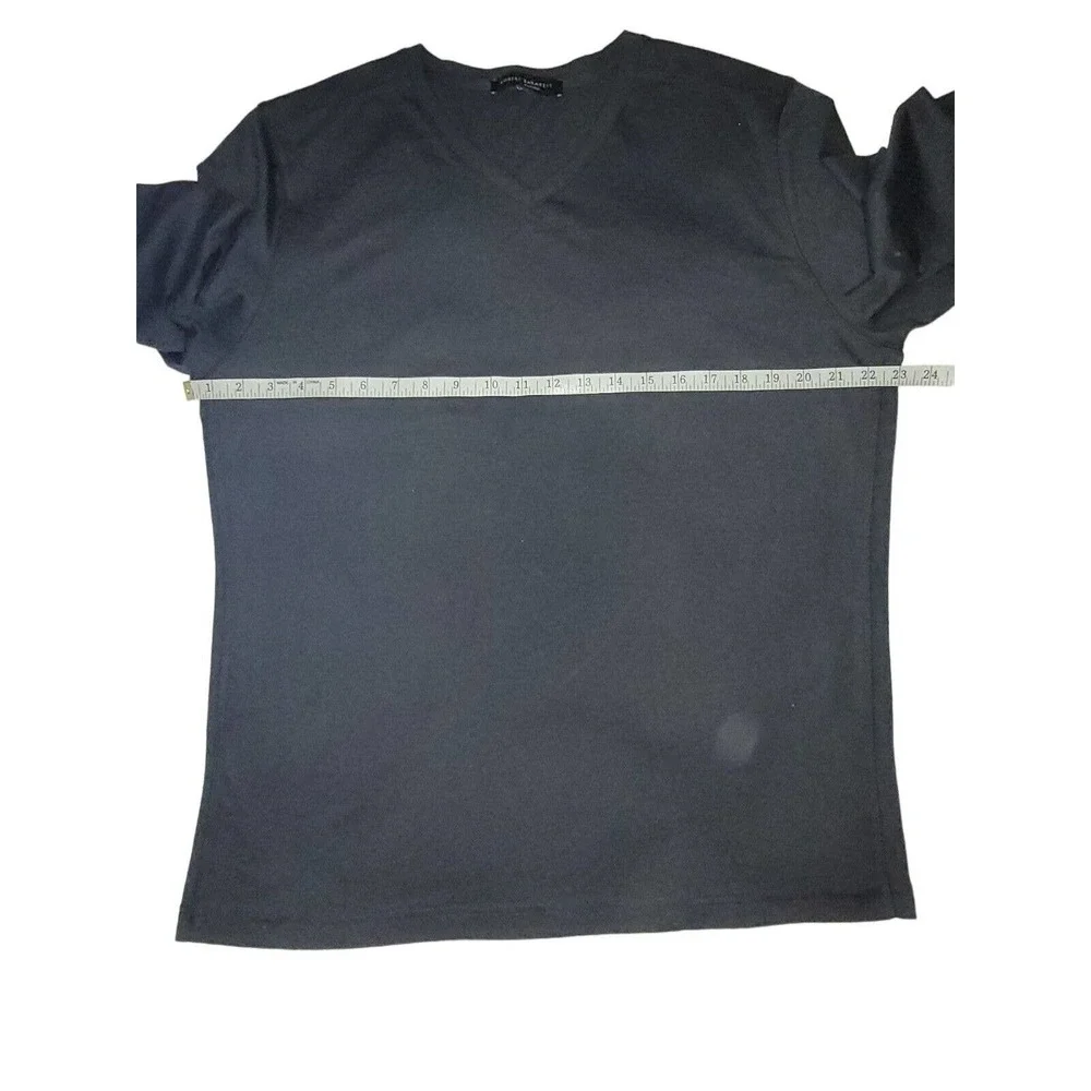 ROBERT BARAKETT Montreal Men's Size Large V Neck Long Sleeve Cotton Shirt Gray - Picture 4 of 8